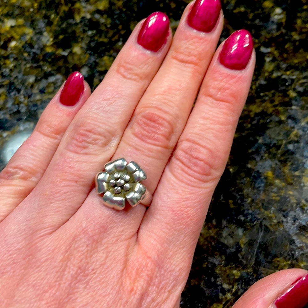 Sterling Silver Flower Ring